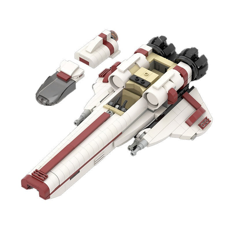 Retro Colonial Space Fighter MOC Building Kit | Mid-Scale Starfighter - 2