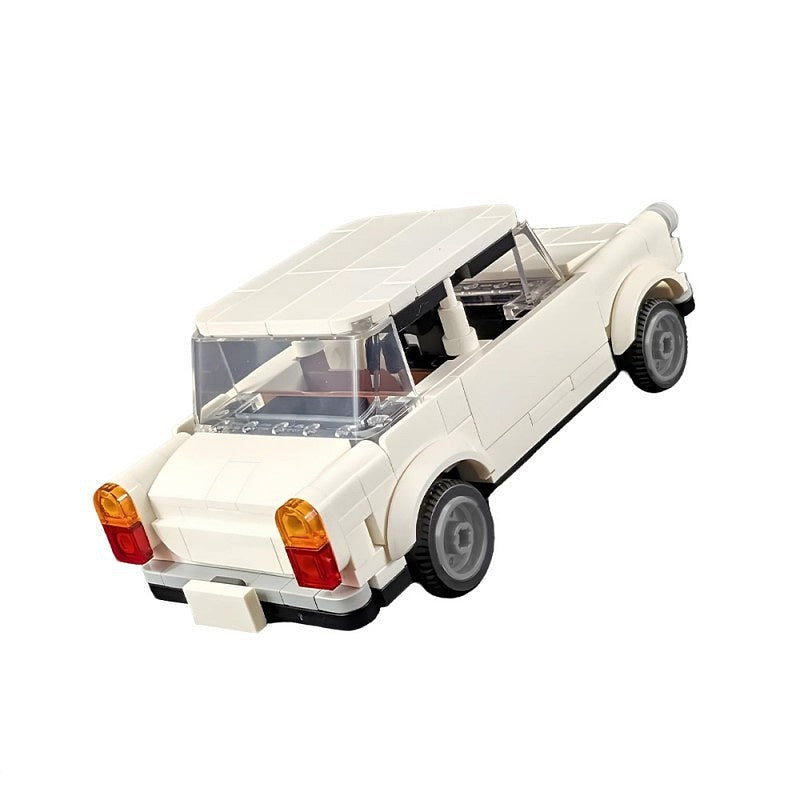 Retro Compact Car MOC Building Kit | 7-Wide Classic Vehicle Model - 3
