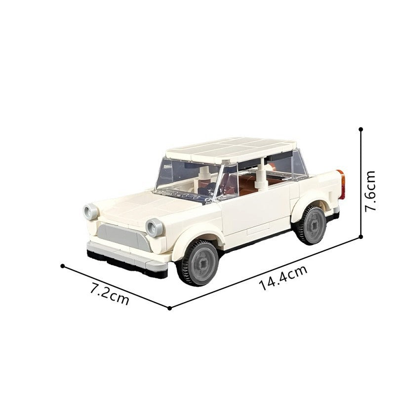 Retro Compact Car MOC Building Kit | 7-Wide LEGO-Compatible MOC - 6