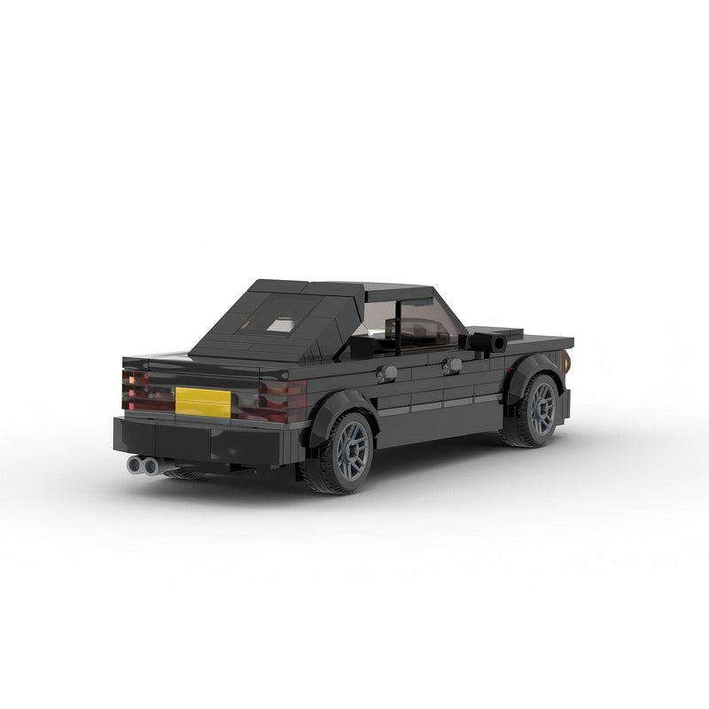 Retro E34 M5 Style Black Sport Sedan Building Kit | 6-Wide | LEGO-Compatible MOC - 4