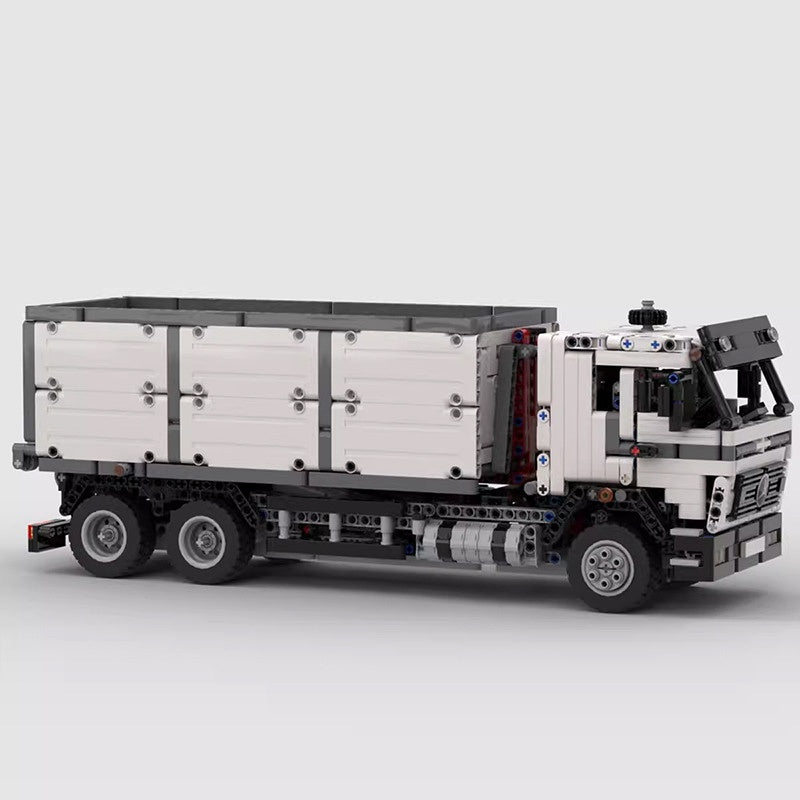 Retro European 3-Axle Hookloader Truck Building Kit | LEGO-Compatible MOC - 3