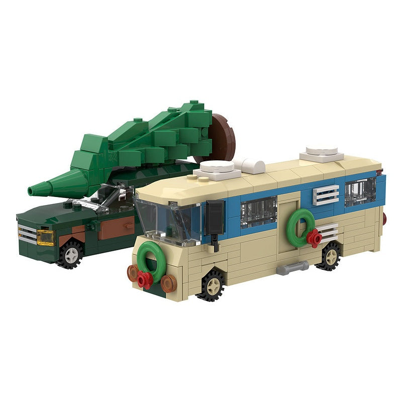 Retro Family RV MOC Building Kit | Classic Camper Vehicle Model - 3