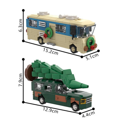Retro Family RV MOC Building Kit | Classic Camper Vehicle Model - 4