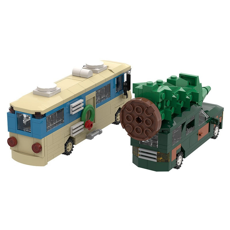 Retro Family RV MOC Building Kit | Classic Camper Vehicle Model - 5