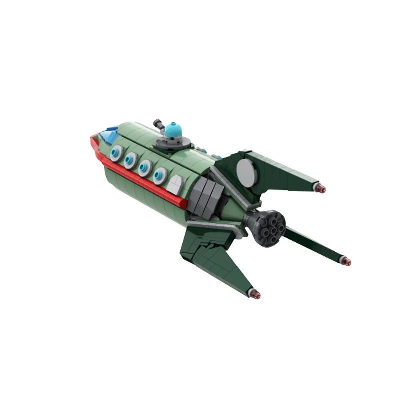Retro Future Delivery Spaceship Building Kit | LEGO-Compatible MOC - 4