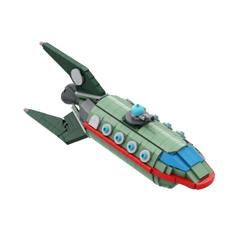 Retro Future Delivery Spaceship MOC Building Kit | Sci-Fi Cargo Vehicle - 5