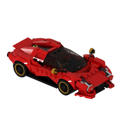 Retro-Futuristic Supercar Building Kit | LEGO-Compatible MOC - 1