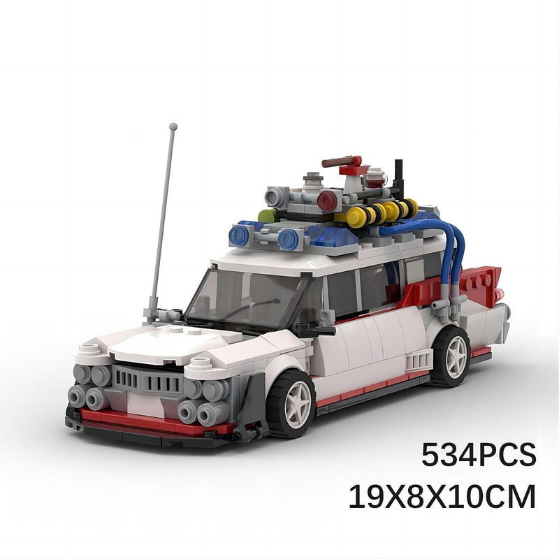 Retro Ghost Hunter Racecar Widebody Building Kit | LEGO-Compatible MOC - 6