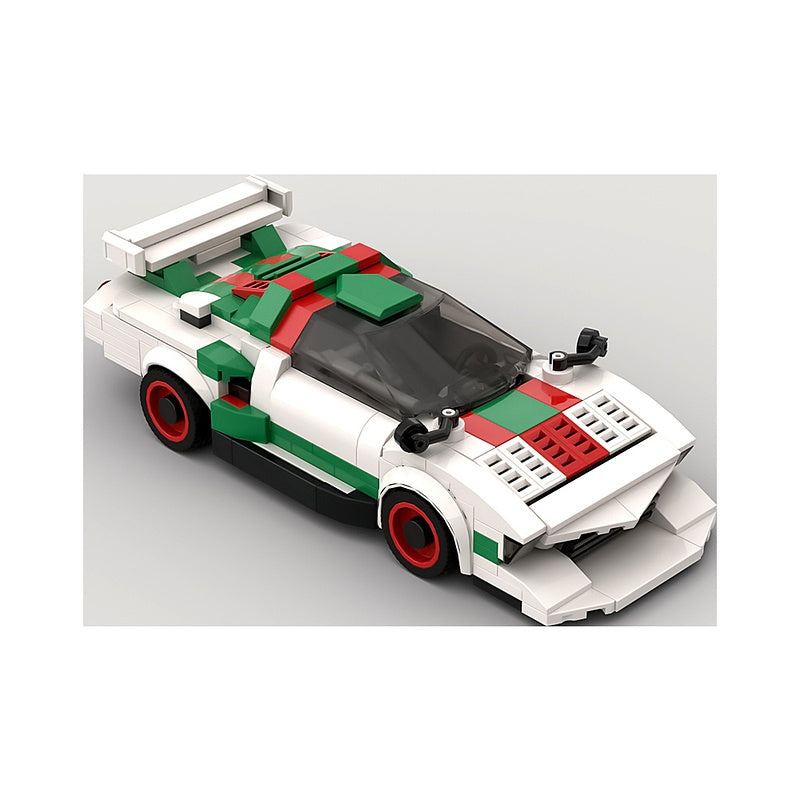 Retro Group 5 Italian Turbo Racing Car Building Kit | LEGO-Compatible MOC - 2