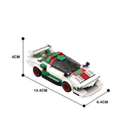 Retro Group 5 Italian Turbo Racing Car Building Kit | LEGO-Compatible MOC - 4