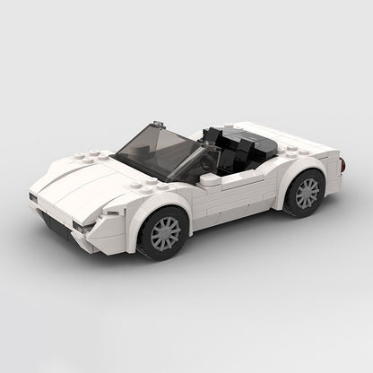 Retro Japanese Roadster Sports Car Building Kit | LEGO-Compatible MOC - 6