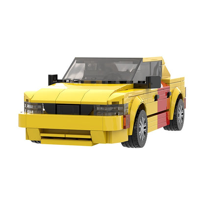 Retro Lawyer Sedan MOC Building Kit | Yellow Red-Door Car - 5