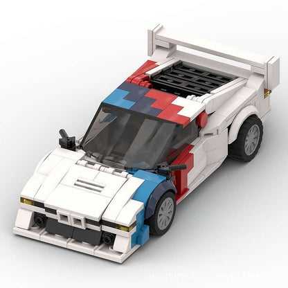 Retro M1 Pro Racing Car MOC Building Kit | Classic Track Vehicle - 1