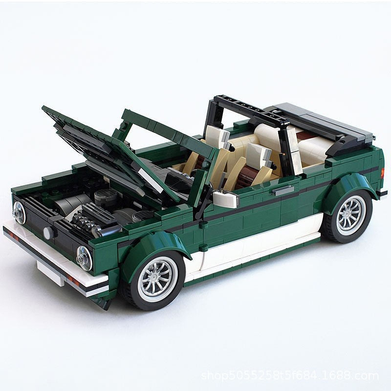 Retro MK1 Style Convertible MOC Building Kit | Vintage Sports Car Model - 9