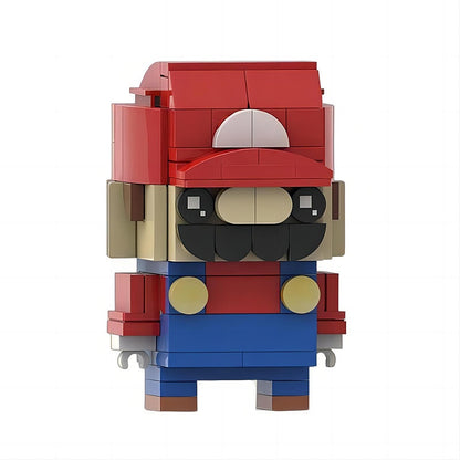 Retro Plumber Adventure BrickHeadz Building Kit | LEGO-Compatible MOC  - 2