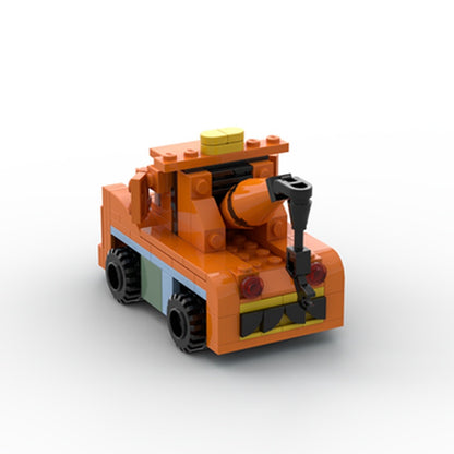 Retro Rust Tow Truck Building Kit | 6 Stud Wide | LEGO-Compatible MOC - 3