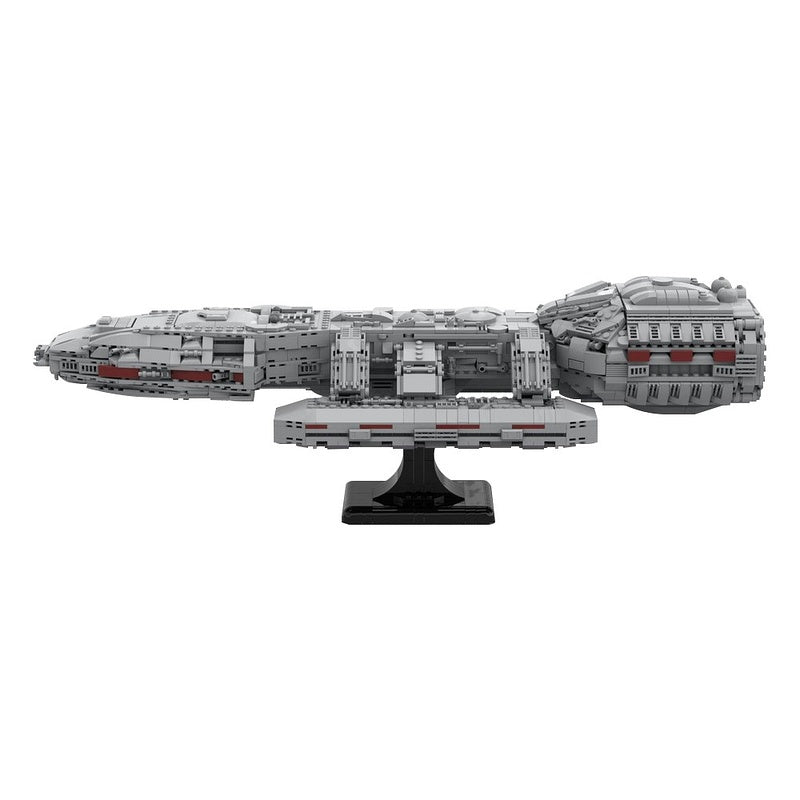 Retro Sci-Fi Capital Space Battleship Building Kit | LEGO-Compatible MOC - 3