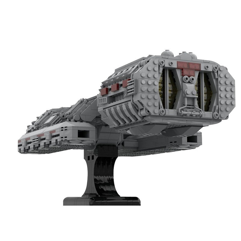 Retro Sci-Fi Capital Space Battleship Building Kit | LEGO-Compatible MOC - 4