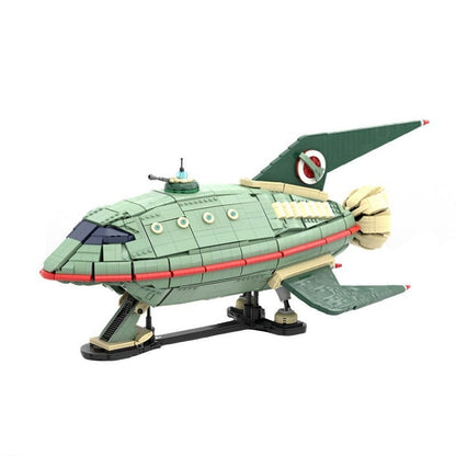 Retro Sci-Fi Cargo Starship MOC Spacecraft Building Kit - 1
