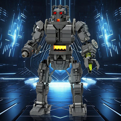 Retro Sci-Fi Cyborg King Mech Building Kit | LEGO-Compatible MOC - 1