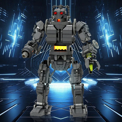 Retro Sci-Fi Cyborg King Mech MOC Building Kit | Robot Figure Model - 3