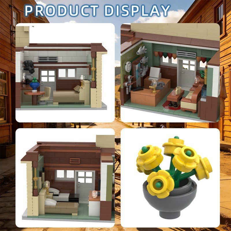 Retro Small Town Motel Building Set MOC | LEGO-Compatible Roadside Inn Diorama - 5