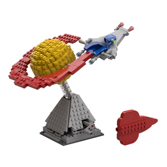 Retro Space Display MOC Building Kit | 3D Planet & Spaceship 用这个给我一版文案吧 - 5