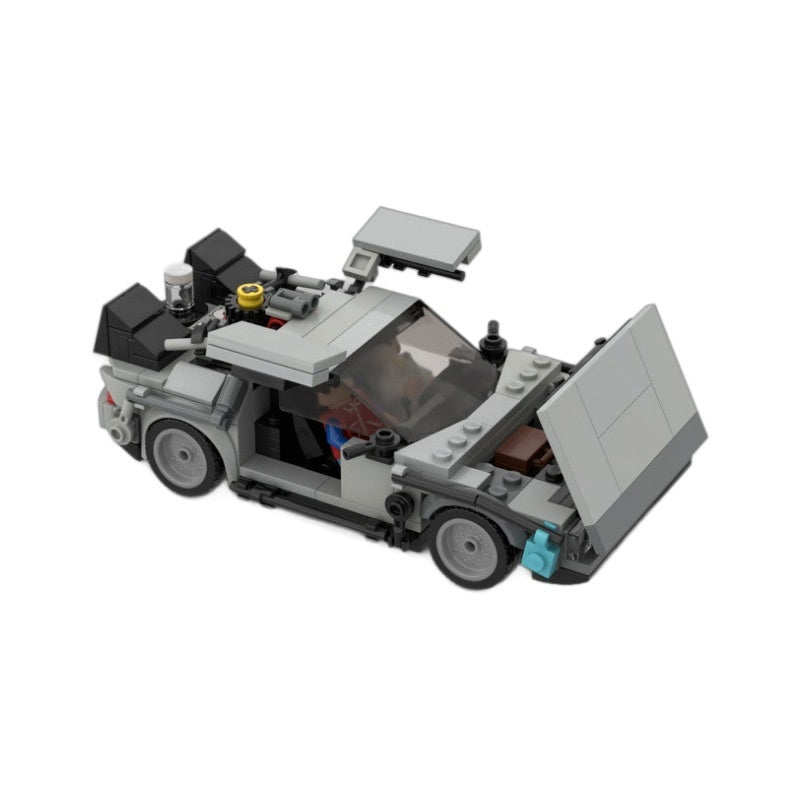 Retro Time Machine Gullwing Car Building Kit | LEGO-Compatible MOC - 4