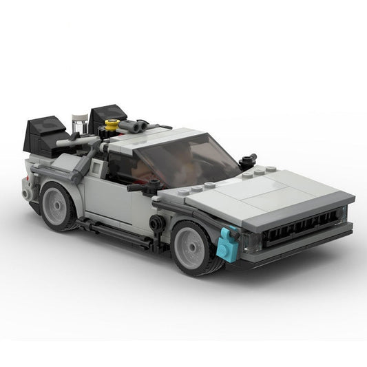 Retro Time Machine MOC Building Kit | Gullwing Futuristic Car Model - 1