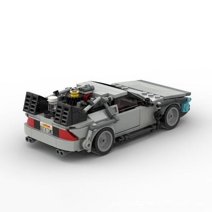 Retro Time Machine MOC Building Kit | Gullwing Futuristic Car Model - 2
