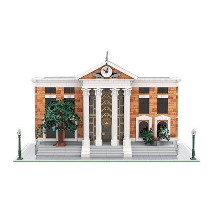 Retro Time Travel Courthouse Plaza Modular Building Kit | LEGO-Compatible MOC - 2