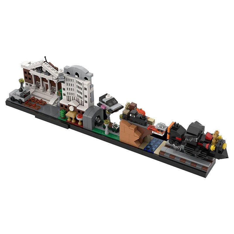 Retro Time Travel Skyline MOC Building Kit - 2