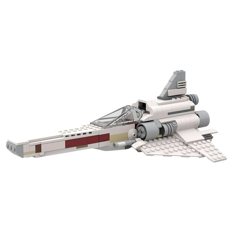 Retro Twin-Engine Space Fighter MOC Building Kit - 1