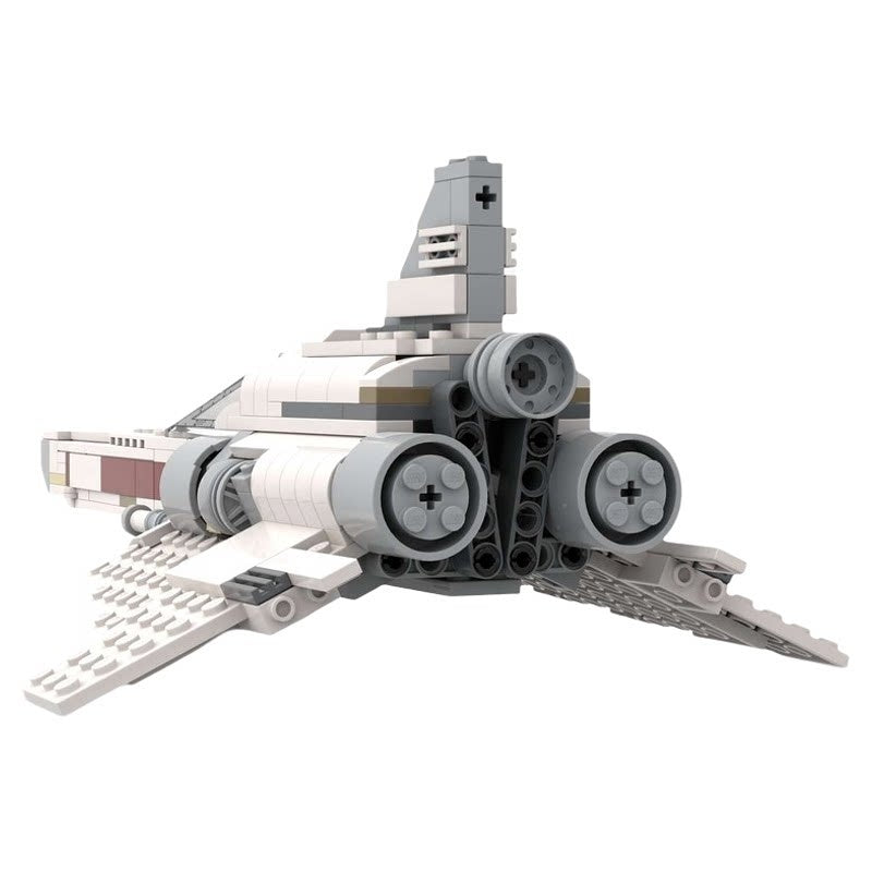 Retro Twin-Engine Space Fighter MOC Building Kit - 2