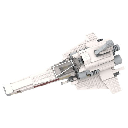 Retro Twin-Engine Space Fighter MOC Building Kit - 3
