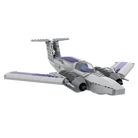 Retro Twin-Engine Spaceplane MOC Building Kit - 1