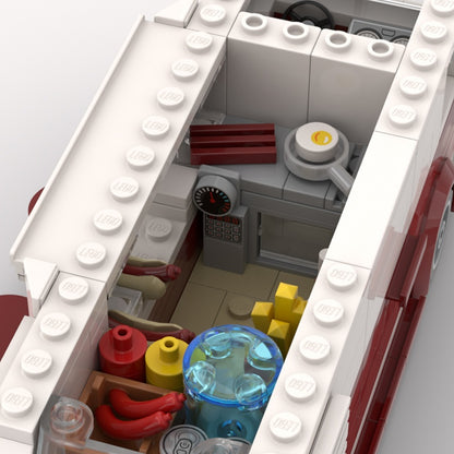 Retro Vintage Camper Food Truck Building Kit | LEGO-Compatible MOC - 3