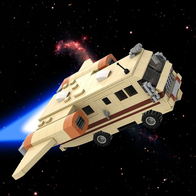 Retro Winged Space Camper Building Kit | Space RV LEGO-Compatible MOC - 1