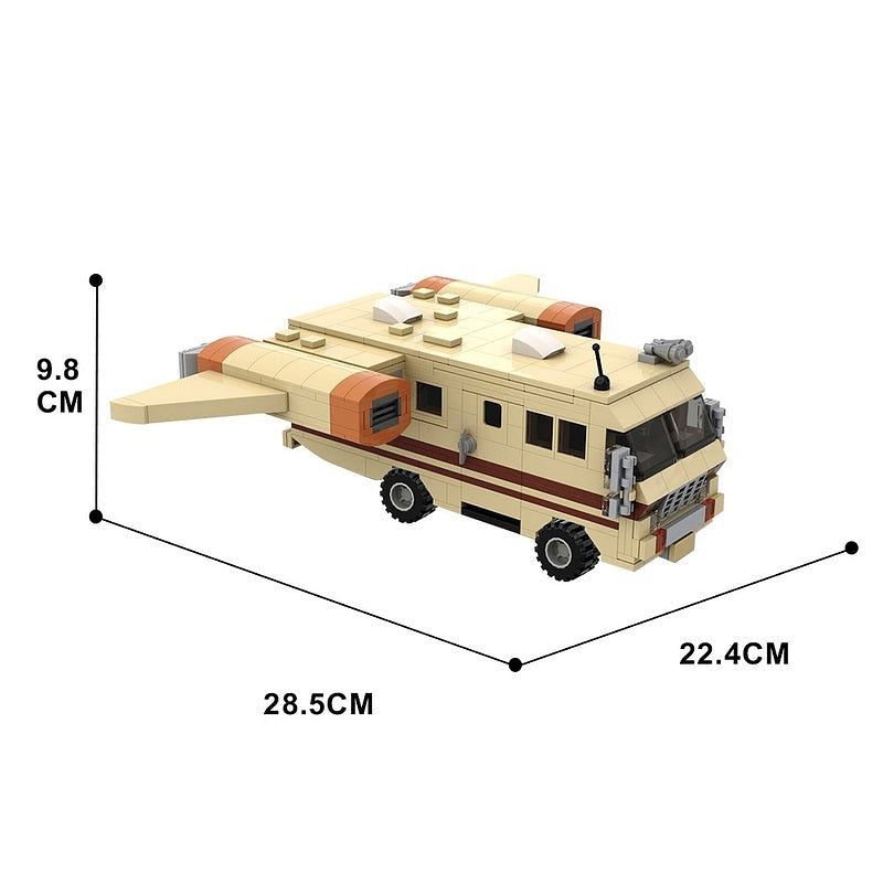 Retro Winged Space Camper MOC Building Kit | Futuristic Space RV - 5