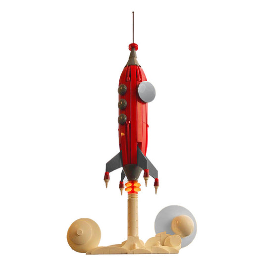 Retrofuturistic Rocketship Building Kit | LEGO-Compatible MOC - 1