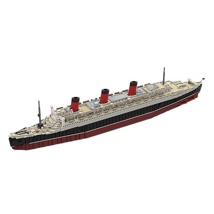 RMS Queen Mary Mini Ocean Liner MOC Building Kit | 1:325 Scale Display Model - 4