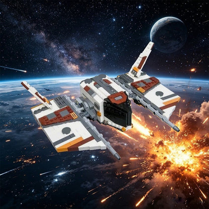 Rogue Space Starfighter MOC Building Kit | Futuristic Spaceship Model - 3