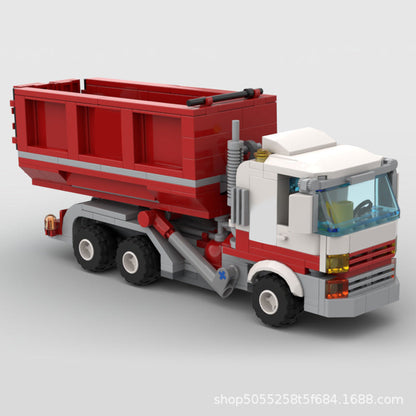 Roll-Off Recycle Truck Building Kit | LEGO-Compatible MOC - 2