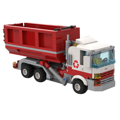 Roll-Off Recycle Truck Building Kit | LEGO-Compatible MOC - 5