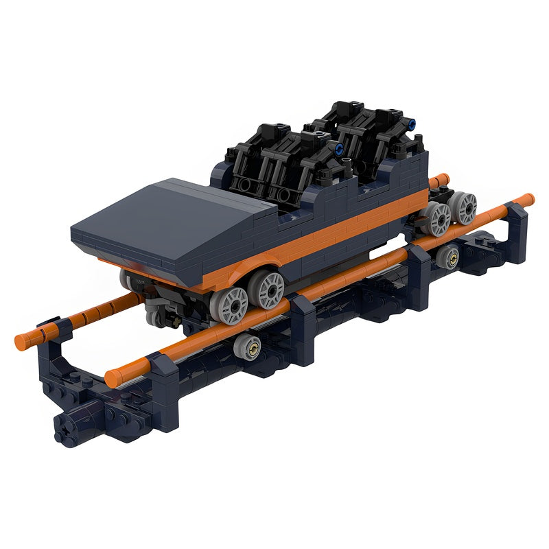 Roller Coaster Front Car With Track MOC Building Kit - 1
