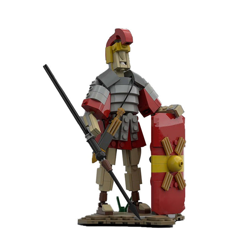 Roman Legionary Character MOC Building Kit | Ancient Warrior Figure Model - 1