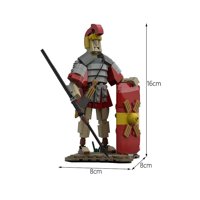 Roman Legionary Character MOC Building Kit | Ancient Warrior Figure Model - 2