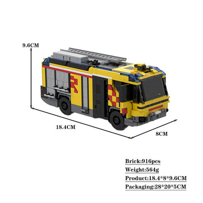 Rosenbauer RT Hybrid Fire Truck MOC Building Kit | Emergency Vehicle - 4