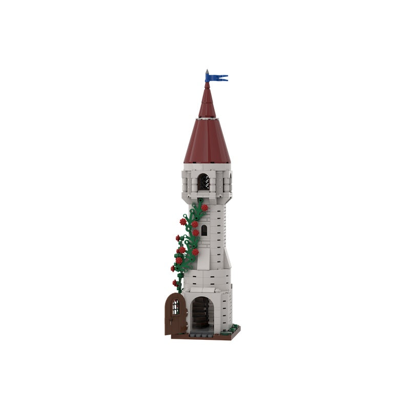 Rosy Medieval Tower MOC Fantasy Architecture Building Kit - 4