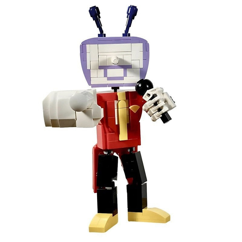 RPG TV Head Robot MOC Character Building Kit | Display Figure - 1